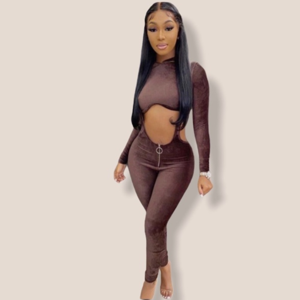 ****Sold****** Two piece velour set